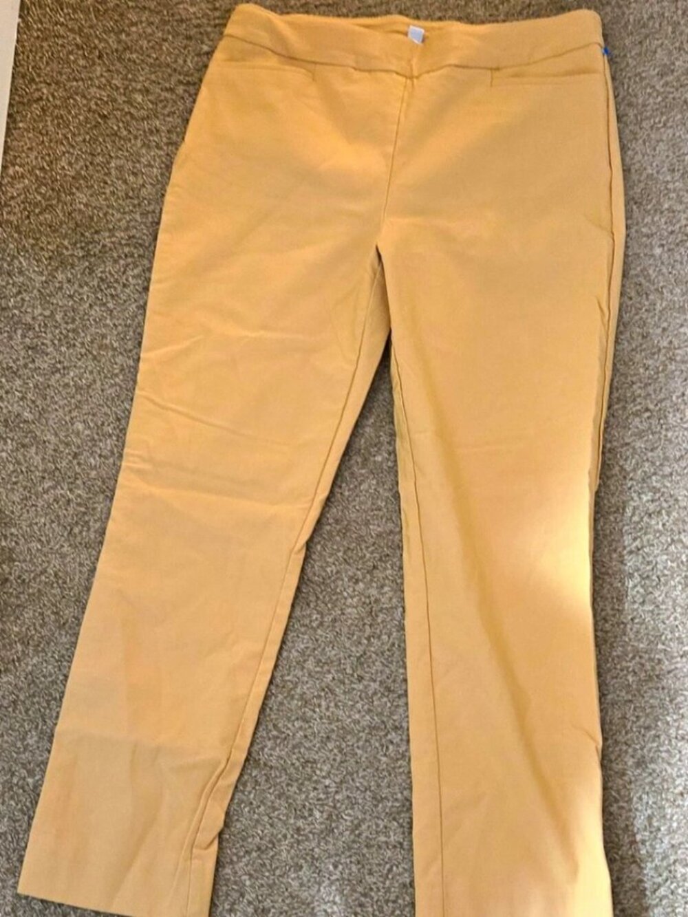 Chico's Beige Slim Skinny Dress Pants Stretch Knit Mid Rise 28" Inseam